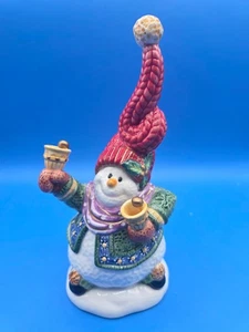 Fitz & Floyd "Snowman Jamboree" Weihnachten Schneemann Glocke 7 1/2" groß 2004 - Bild 1 von 7