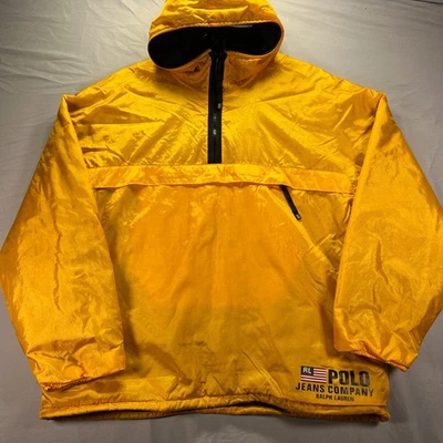 Chaqueta Polo Jeans Co Ralph Lauren De Colección Para Hombres XL Amarilla Anorak Ripstop Y2K Foto 1 de 4