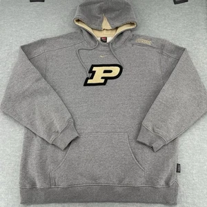 Vintage Y2K Purdue Boilermakers Nike Center Swoosh Hoodie Sweatshirt Herren 2XL - Bild 1 von 7