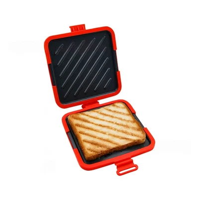 Microwave Toastie Maker Non Stick Grilled Cheese Sandwich Cooker Easy Clean New - Image 1 of 4