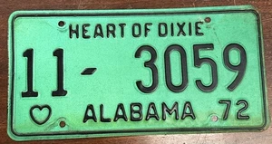 Vintage 1972 Calhoun County Alabama Nummernschild - Bild 1 von 5