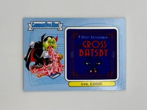 2022 Topps Garbage Pail Kids Book Worms #1b EVIL EDDIE Patch Card 024/199 - Picture 1 of 3
