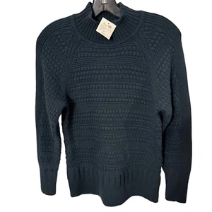 Maglione donna CLUB MONACO testurizzato cashmere e merino dolcevita verde tg XXS  - Foto 1 di 14