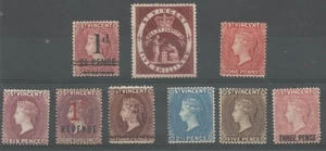ST VINCENT FRESH MINT OR UNUSED VICTORIAN SELECTION TO 5/- see scans - Picture 1 of 2