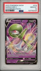 2020 Pokemon SWSH Champion's Path Gardevoir V #016 PSA 10 - Picture 1 of 2