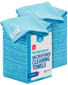Paños de limpieza de microfibra de 12" x 12" (paquete de 50) - Toallas reutilizables, trapos de lavado,... - Imagen 1 de 5
