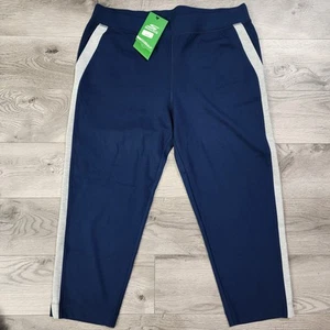 Pantaloni da golf Skechers donna Go Golf crop laterali alti taglia XL Navy Ponte Capri nuovi con etichette - Foto 1 di 10