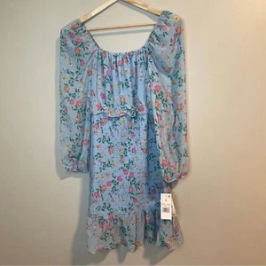 Tween Diva hellblaues geblümtes Kleid Gr.16 - Bild 1 von 7