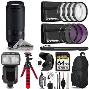 Tamron 70-300mm f/4.5-6.3 Di III RXD Lens (E) + 7 Piece Filter -64GB Kit