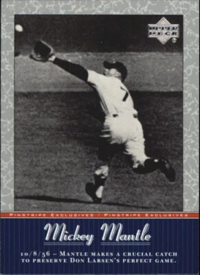 2001 Upper Deck Pinstripe Exclusives Mantle #MM22 Mickey Mantle - NM-MT - Image 1 of 2