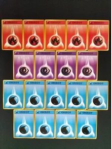 Japanese Fire Water Psychic Energy Intro Pack Pokemon Card Old Back 18set LP-MP - Bild 1 von 16