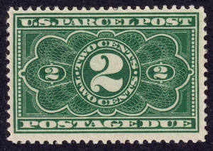US Scott JQ2, 1913 Parcel Post, 2c dark green, NH MINT - Picture 1 of 1