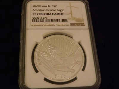 2020  $2      COOK  AMERICAN DOUBLE EAGLE      NGC  PF  70 ULTRA CAMEO - Image 1 of 2