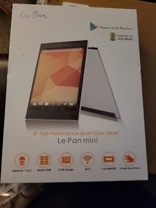 Le Pan Mini 8GB, High Perf. Wi-Fi, Silver, Complete Bundle Quad Core Tablet - Picture 1 of 1