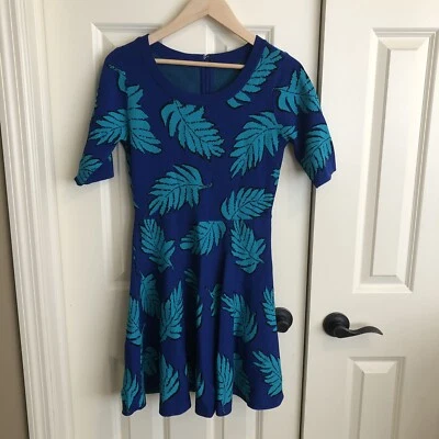 Vestido Suéter Plenty by Tracy Reese Talla M P Lisa Estampado Hoja Ajuste Acampanado Nordstrom Foto 1 de 4