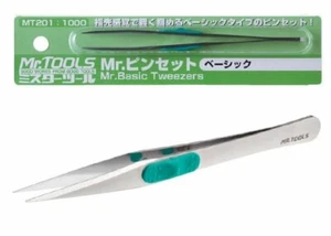 Mr.Hobby MT201 Mr.Basic Straight Tweezers Model Craft Gunze G Tools - Picture 1 of 1