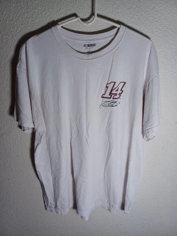 Tony Stewart Shirt Adult XL White Racing #14 Office Depot Nascar Cover