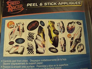 Set mit 19 Speed Racer Racers Mach 5 Aufklebern abnehmbare wiederverwendbare Aufkleber USA - Bild 1 von 8