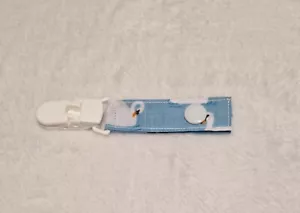 Tubie Clip Blue With White Swan - Picture 1 of 2