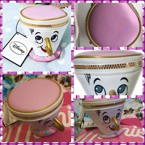Primark Disney La Bella e la Bestia Chip Coin Cup Borsello Zip Portafoglio Trinket Bag - Foto 1 di 3