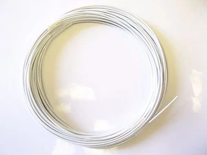 WHITE Vinyl Coated Wire Rope Cable,1/16 - 3/32, 7x7, 50 Ft Coil - Picture 1 of 1