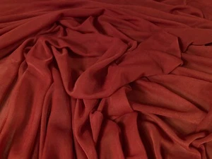 Chiffon Jersey Sheer Dress Fabric, Per Metre - Brick - Picture 1 of 3