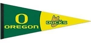 Oregon Ducks 12x30 Premium Wool Pennant [NEW] NCAA Sign Banner Wall Cave Cover
