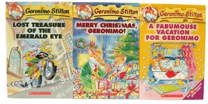 Lot 3 Childrens Books Geronimo Stilton Fabumous Vacation Christmas Lost Treasure - Imagen 1 de 8