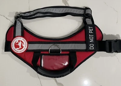 Brand New Red & Black Emotional Support Dog Vest Large High Visibility - Image 1 of 3