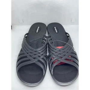 Black Venice Okabashi Sandles Large 9.5 - 10.5 arch support - Picture 1 of 6