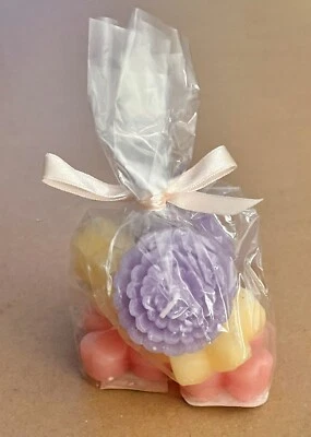 NUEVA Bolsa de 6 Iluminaciones Mini Flores Mezcladas 2” Velas Flotantes Mecha Única Foto 1 de 4