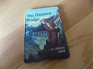 Nancy Drew Book The haunted Bridge #15 Carolyn Keene Blue end pages - Picture 1 of 6