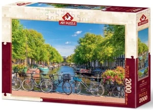 Art Puzzle Jigsaw Puzzle 2000 Pieces Amsterdam Canal - Picture 1 of 2