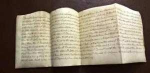1760 English Vellum Manuscript Final Agreement Sir John Morley, Baronet - Picture 1 of 2