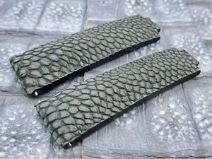 20mm/16mm Brushed Ostrich leg Leather Watch Band Exotic Leather - Picture 1 of 12