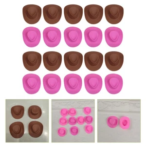 20 Stück Kunststoff Mini Cowboy Hut Miniatur Flaschen Cowgirl kleine Hüte - Bild 1 von 11