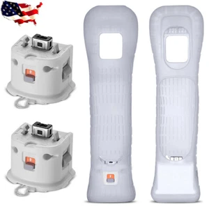 2 Motion Plus Adapter Sensor Silicone Sleeve for Nintendo Wii Remote Controller - Picture 1 of 12