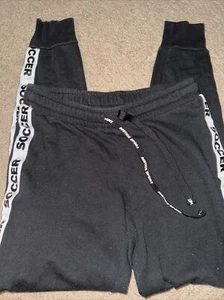Girls Black Jogger Pants Soccer Justice Active Sports With drawstring - Picture 1 of 7