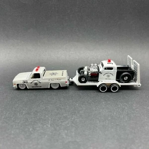 Maisto 1987 Chevy Square Body 1500 1936 Pickup Truck Trailer Highway Patrol 1/64 - Picture 1 of 10