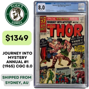 JOURNEY INTO MYSTERY ANNUAL #1 (1965) CGC 8.0 White Pages 1st Hercules & Zeus - Picture 1 of 2