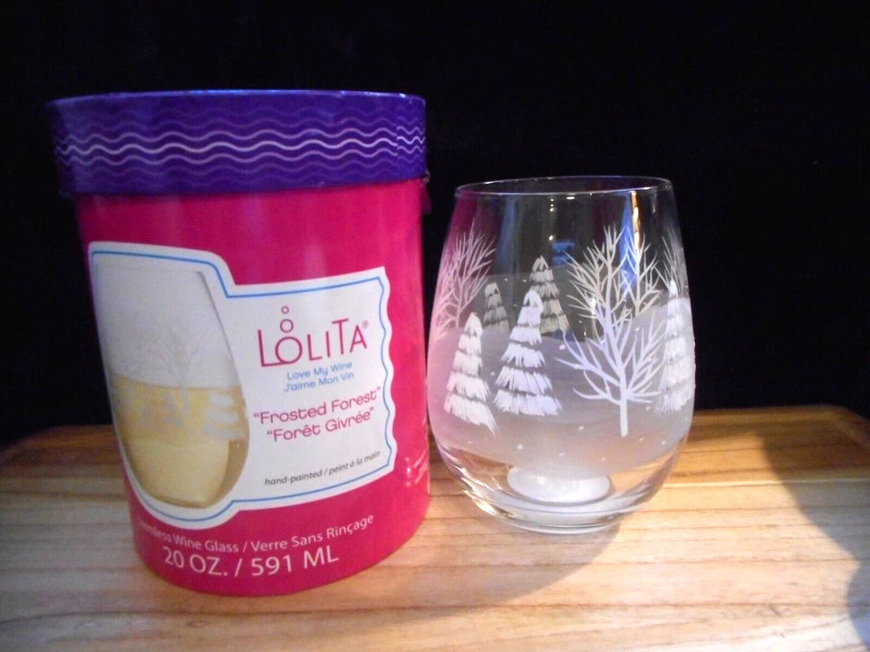 LOLITA 2022 MY WINE FROSTED FOREST STEMLESS 20 OZ. WINE GLASS