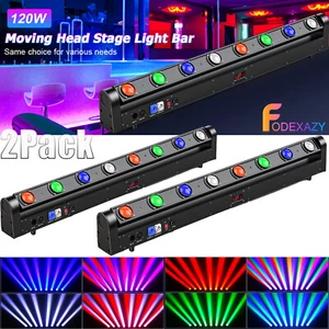 Testa mobile laser 8 occhi 120W palco RGBW luce Dmx512 controllo DJ party club nuovo - Foto 1 di 13