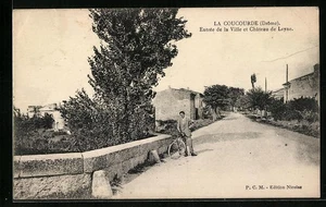 AK La Coucourde, Eingang zur Stadt und Schloss Leyne 1928 - Bild 1 von 2