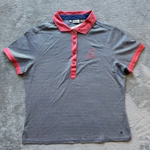 Bobby Jones St Andrews Links Golf Polo Shirt Clover Logo Pink Trim M NWT - Picture 1 of 13