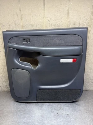 01 - 02 GMC Sierra 2500HD Passenger RH Right Graphite Rear Door Trim Panel OEM - Image 1 of 4