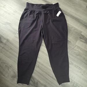Pantalones deportivos Old Navy para mujer XL negros tiro alto Powersoft Go-Dry tobillo atléticos - Imagen 1 de 9