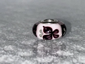 New Authentic Pandora Charm Murano Pink Butterfly Kisses 791621 W Pouch - Picture 1 of 5
