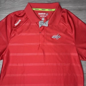 Reebok Washington Capitals Polo Shirt Men’s Medium Red Center Ice Collection NHL - Picture 1 of 5