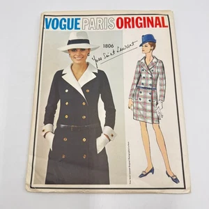 Vogue Paris Original 1806 Coat Dress Sewing Pattern Yves Saint Laurent 14 - Picture 1 of 6