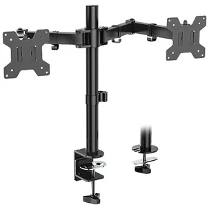 13-27 inch Screens Dual Monitor Mounts for 2 Monitors Desk Mount Holds to 22 lbs - Picture 1 of 8